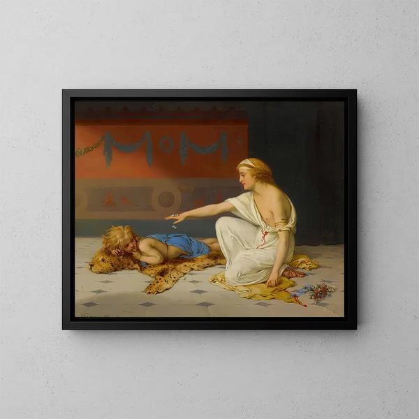 An Afternoon Amusement - Pierre Olivier Joseph Coomans — framed artwork on a wall
