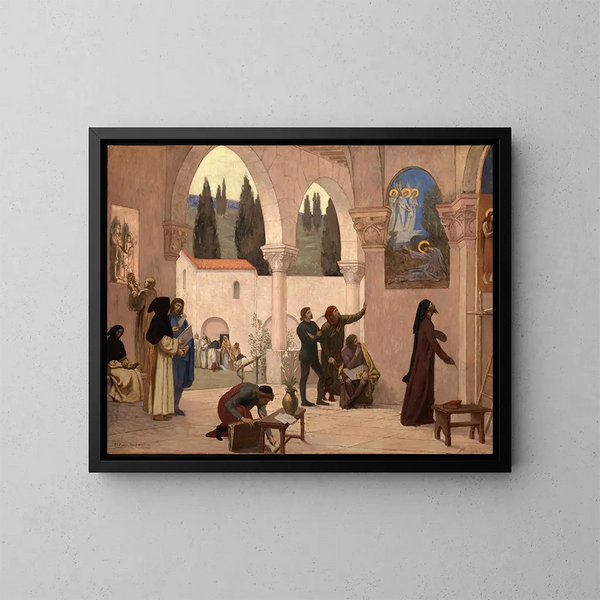 Inspiratie christelijk - Pierre Puvis de Chavannes — ingelijst kunstwerk aan de muur