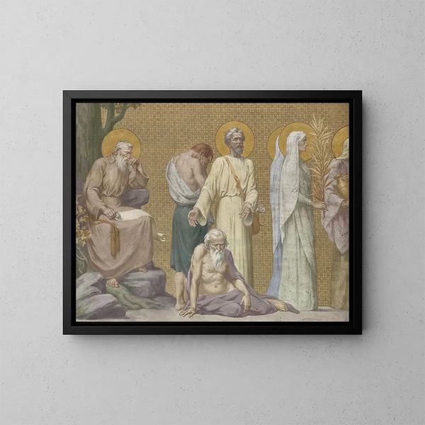 Processie - Pierre Puvis de Chavannes — ingelijst kunstwerk aan de muur