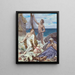 The Fishermen's Family - Pierre Puvis de Chavannes — framed artwork on a wall