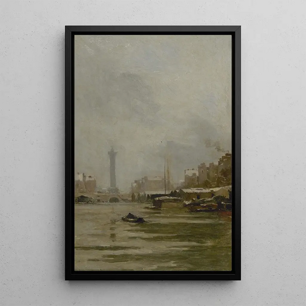 Le bassin de l'Arsenal - Pierre Vauthier — ingelijst kunstwerk aan de muur