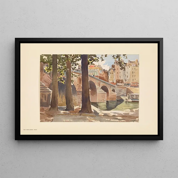 Le Pont Marie, Paris - Pierre Vignal — framed artwork on a wall