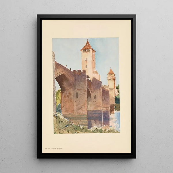 Le Pont Valentré Cahors - Pierre Vignal — framed artwork on a wall