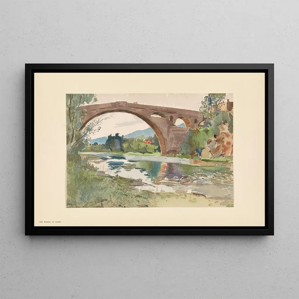 The bridge at Cret - Pierre Vignal — framed artwork on a wall