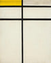 compositie met dubbele lijn en geel - Piet Mondrian — weergave van het kunstwerk