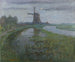 Moulin Oostzijdse aan de rivier de Gein bij maanlicht - Piet Mondrian — weergave van het kunstwerk