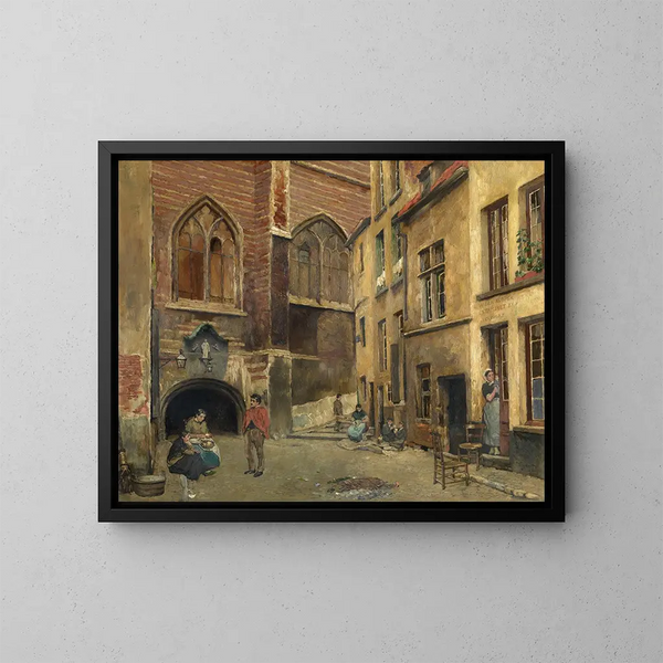 L'ancienne halle aux bouchers d'Anvers - Piet Verhaert — framed artwork on a wall