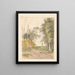 Landschap met kippen langs de weg - Pieter Bartholomeusz Barbiers — ingelijst kunstwerk aan de muur