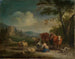 Landschap met herders en ruïne van een gotisch kasteel - Pieter Bout — weergave van het kunstwerk