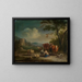 Landschap met herders en ruïne van een gotisch kasteel - Pieter Bout — ingelijst kunstwerk aan de muur