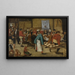 van het boerenbruiloftsschilderij in een schuur - Pieter Brueghel de Jonge — ingelijst kunstwerk aan de muur