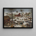 De volkstelling in Bethlehem naar Pieter Brueghel de Oude - Pieter Brueghel de Jonge — ingelijst kunstwerk aan de muur