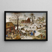De volkstelling te Bethlehem - Pieter Brueghel de Jonge — ingelijst kunstwerk aan de muur
