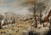 Winterlandschap met schaatsers en vogelval - Pieter Brueghel de Jonge — weergave van het kunstwerk
