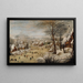 Winterlandschap met schaatsers en vogelval - Pieter Brueghel de Jonge — ingelijst kunstwerk aan de muur