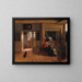 Een moeder die haar kind haar losmaakt - Pieter de Hooch — ingelijst kunstwerk aan de muur