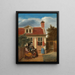 Personages dans une cour derrière une maison - Pieter de Hooch — ingelijst kunstwerk aan de muur