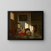 Binnenlandschap met moeder en kind - Pieter de Hooch — ingelijst kunstwerk aan de muur