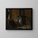 Tijd voor ontspanning in een elegant kader - Pieter de Hooch — ingelijst kunstwerk aan de muur