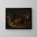 Betalen van de huisvrouw - Pieter de Hooch — ingelijst kunstwerk aan de muur