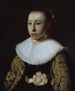 Portret van een jonge vrouw - Pieter Dubordieu — weergave van het kunstwerk