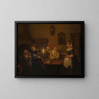 Pieter Gerardus Sjamaar - Playing checkers.webp