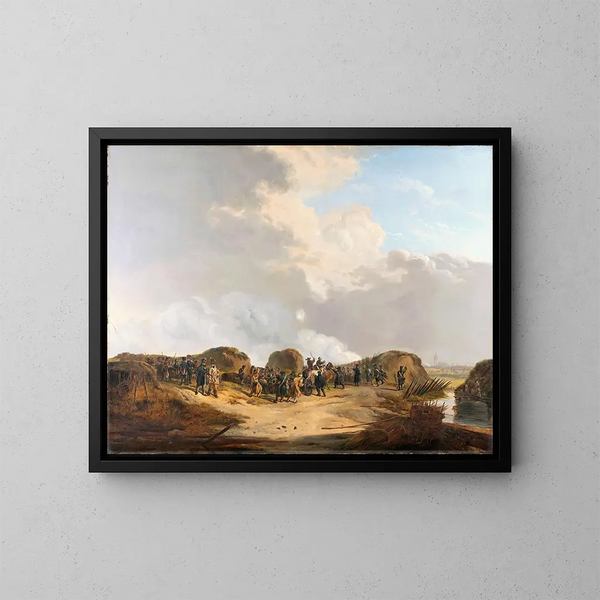La demi-lune construite lors du siège de Naarden, avril 1814 - Pieter Gerardus van Os — framed artwork on a wall
