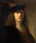 Portret van een man met een veren hoed - Pieter Hermansz Verelst — weergave van het kunstwerk