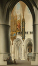 Binnenkant van de Sint-Bavokerk in Haarlem - Pieter Jansz Saenredam — weergave van het kunstwerk