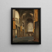 De scheepvaart en het koor van de Mariakerk in Utrecht - Pieter Jansz Saenredam — ingelijst kunstwerk aan de muur