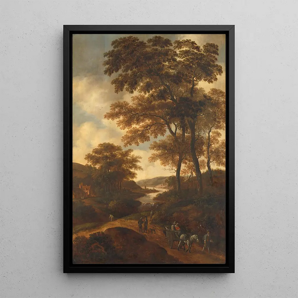 Boslandschap - Pieter Jansz van Asch — ingelijst kunstwerk aan de muur