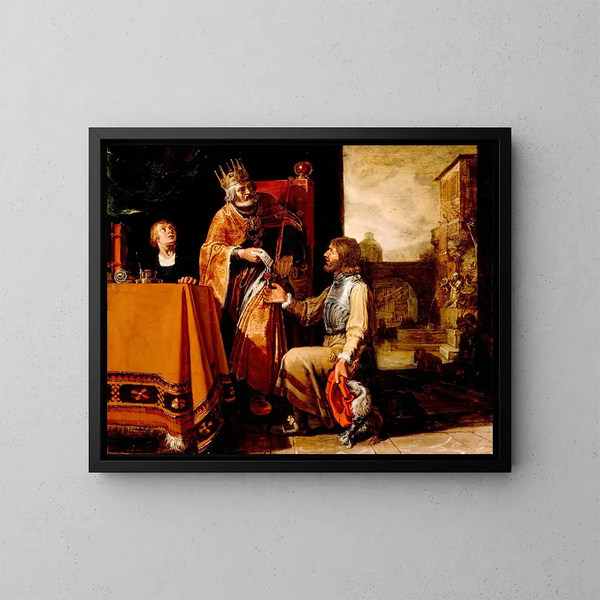 David handing over the letter to Uriah - Pieter Lastman — framed artwork on a wall