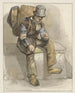 Zittende colporteur - Pieter Marinus van de Laar — weergave van het kunstwerk