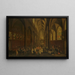 Binnenkant van de Dominicanerkerk Sint-Pauluskerk in Antwerpen, uitzicht naar het oosten met de processie van het Heilig Sacrament - Pieter Neeffs de Oude — ingelijst kunstwerk aan de muur