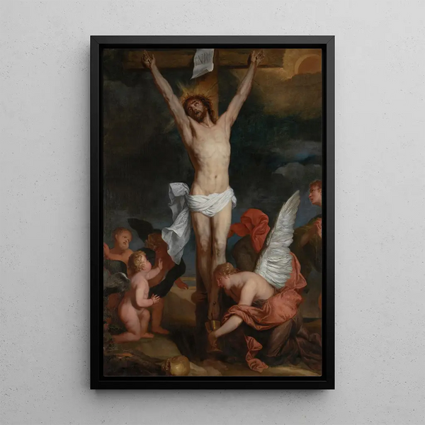 Christus aan het kruis - Pieter Pauwel Thijs — ingelijst kunstwerk aan de muur
