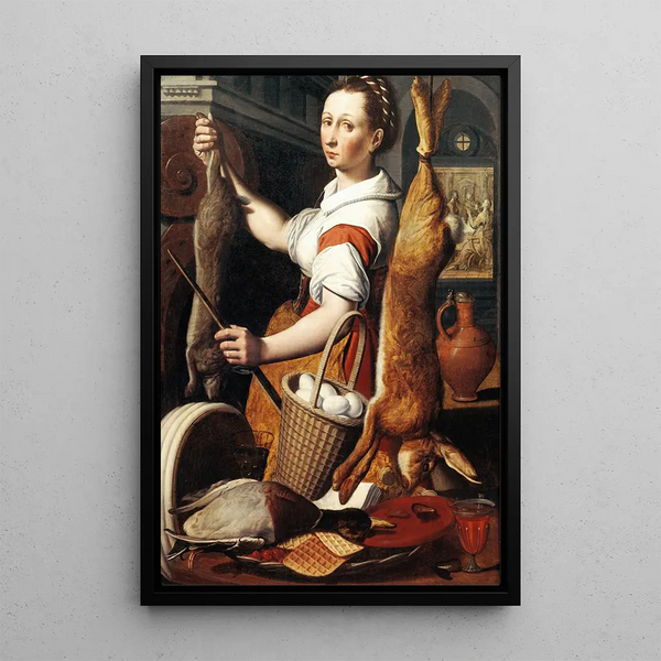 Servante de cuisine - Pieter Pietersz — ingelijst kunstwerk aan de muur