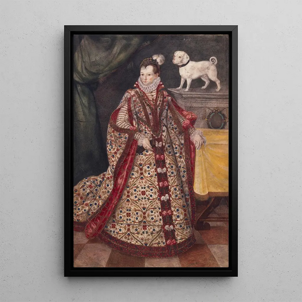 Portret van een moravische vrouw - Pieter Pietersz le Jeune — ingelijst kunstwerk aan de muur