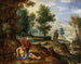 Landschap met de Goede Samaritaan - Cirkel van Pieter Stevens — weergave van het kunstwerk