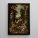 La Sainte Famille avec le petit Saint Jean-Baptiste entourée d'une guirlande de fleurs légumes et fruits - Pieter van Avont — framed artwork on a wall