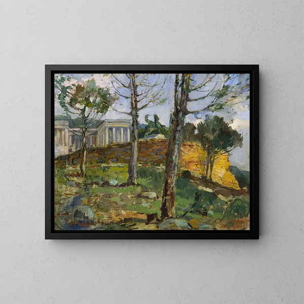 Gedenkmonument van Rhodos - Pieter Wenning — ingelijst kunstwerk aan de muur