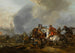 Cavalerie die infanterie aanvallt - Pieter Wouwerman — weergave van het kunstwerk
