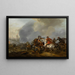Cavalerie die infanterie aanvallt - Pieter Wouwerman — ingelijst kunstwerk aan de muur