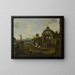 Jacht bij de fontein - Pieter Wouwerman — ingelijst kunstwerk aan de muur