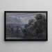 Landschapschilderij met bos na zonsondergang - Pieter de With — ingelijst kunstwerk aan de muur