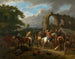 Scene van ruiters - Pieter van Bloemen — weergave van het kunstwerk