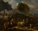 van Pieter van Bloemen | Schilderij Vertrek van de soldaten na de plundering — weergave van het kunstwerk