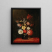 Rozen, tulpen en irissen in een glazen vaas - Pieter van de Venne — ingelijst kunstwerk aan de muur