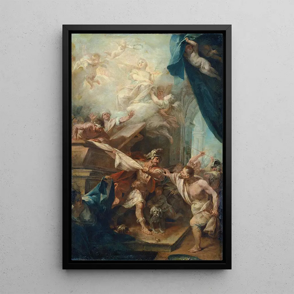 L'apparition d'une martyre - Pietro Antonio Magatti — ingelijst kunstwerk aan de muur