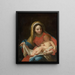 van het Madonna en Kind schilderij - Pietro Antonio de Pietri — ingelijst kunstwerk aan de muur