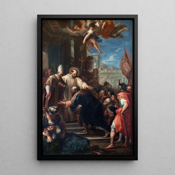 La cessation du schisme d'Anaclet - Pietro Antonio de Pietri — ingelijst kunstwerk aan de muur